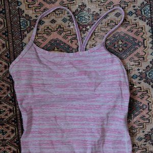 Lululemon Pink Striped Top